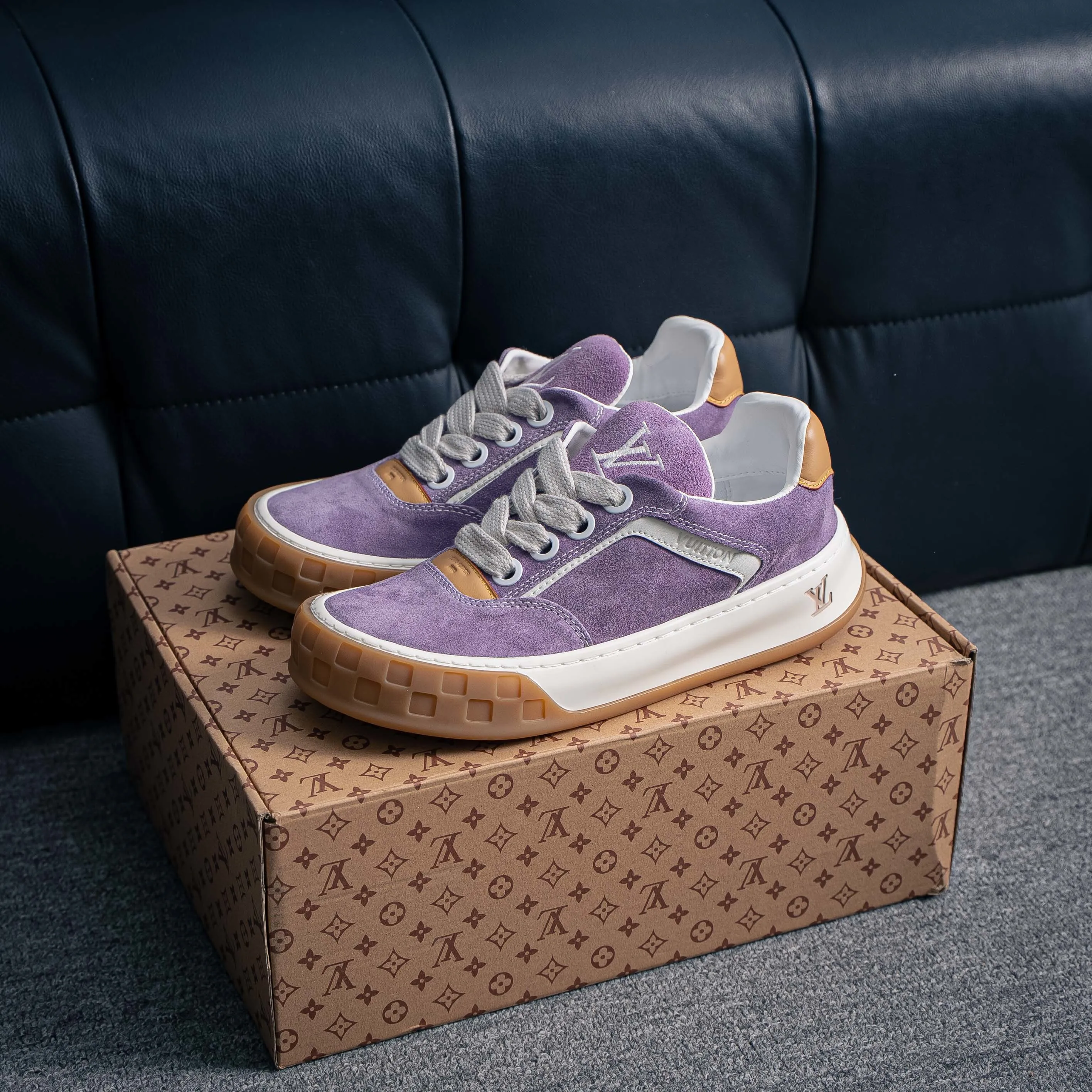 LOUIS VUITTON Tilted Series｜2026 LV Tilted Low Sneakers Series Low-Top Retro Skate Shoes Men Shoes｜ ｜